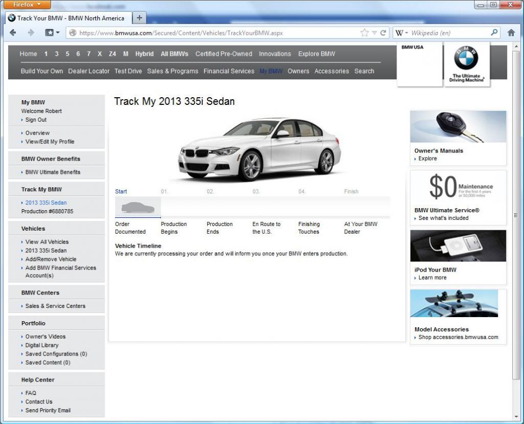 Checking order status online Bimmerfest BMW Forums